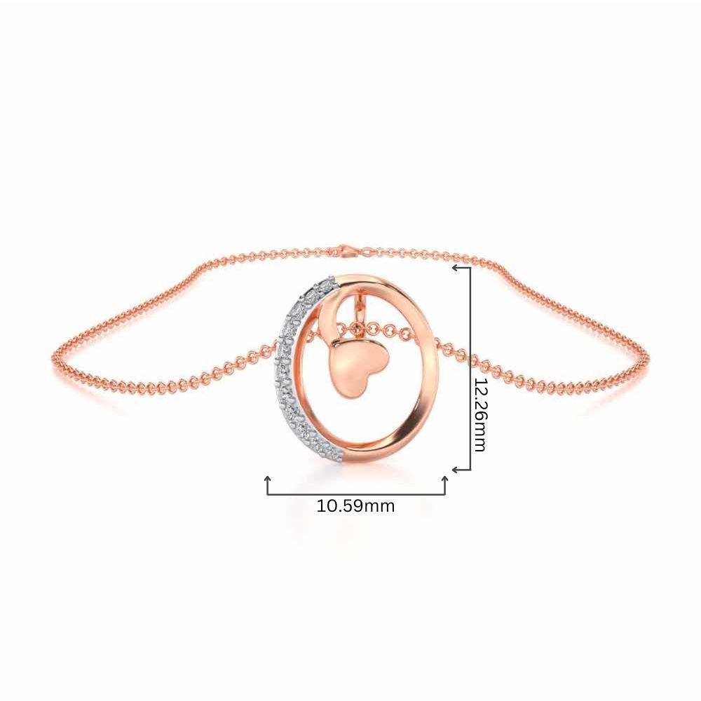 Lovely O Silver Pendant - Rose Gold - Image 4