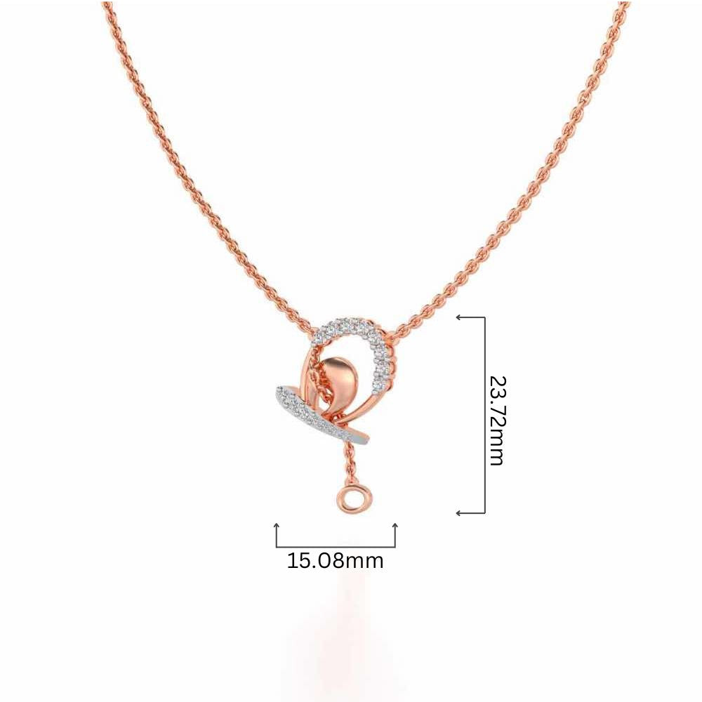 Rigel Silver Pendant - Rose Gold - Image 4