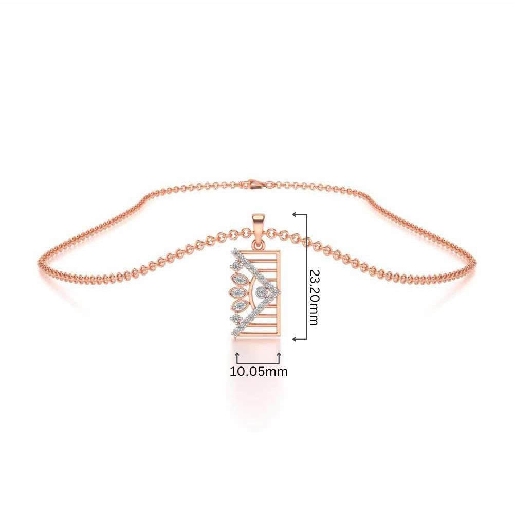 Lanee Crown Pendant - Rose Gold - Image 4