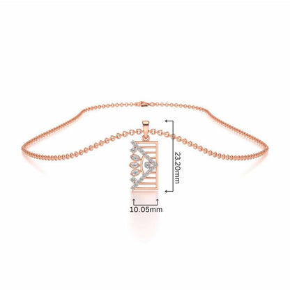 Lanee Crown Pendant - Rose Gold - Image 4