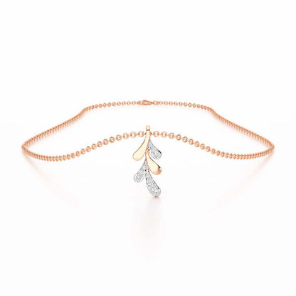 Sapling Spark Silver Pendant - Rose Gold - Image 3