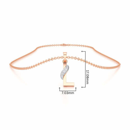 L-Spark Silver Pendant - Rose Gold - Image 4