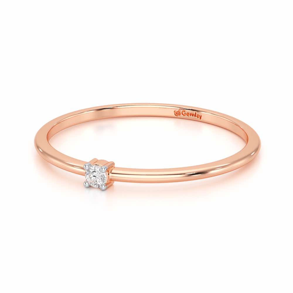 Divine Touch Silver Ring - Rose Gold - Image 3