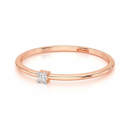 Divine Touch Silver Ring - Rose Gold - Image 3