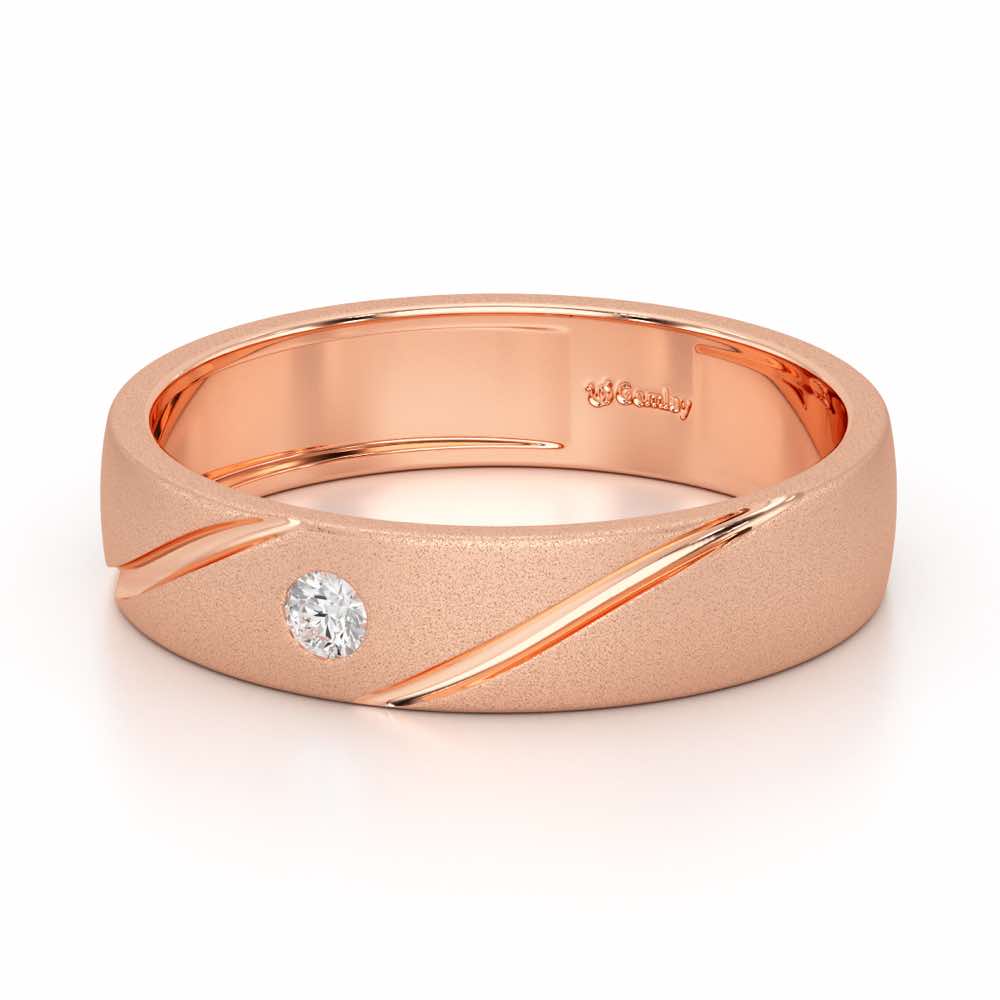 Fiora Glow Silver ring For Men - Rose Gold - Image 3