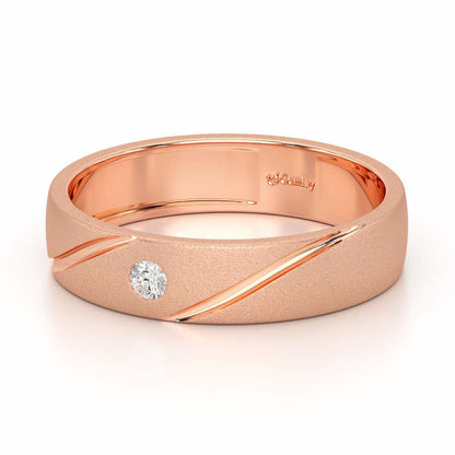 Fiora Glow Silver ring For Men - Rose Gold - Image 3