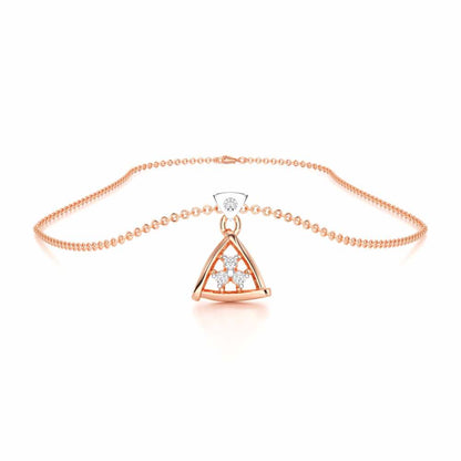 Shimmer Delight Silver Pendant - Rose Gold - Image 3