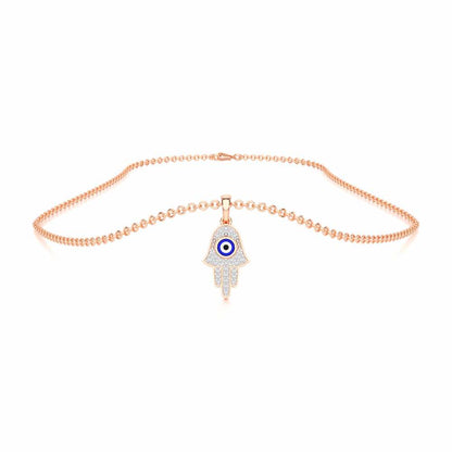 Protective Gaze Silver Pendant - Rose Gold - Image 3