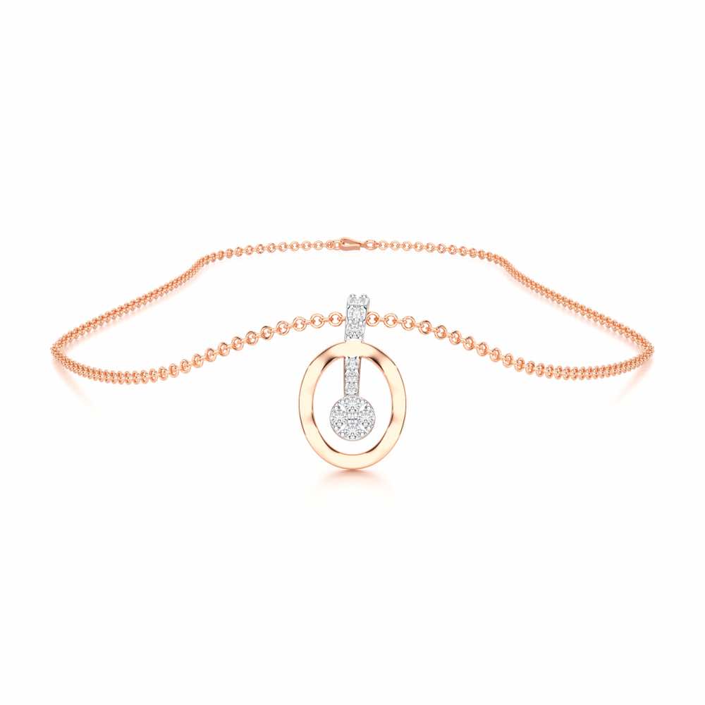 Moonlit Grace Silver Pendant - Rose Gold - Image 3