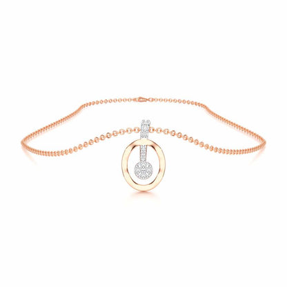 Moonlit Grace Silver Pendant - Rose Gold - Image 3