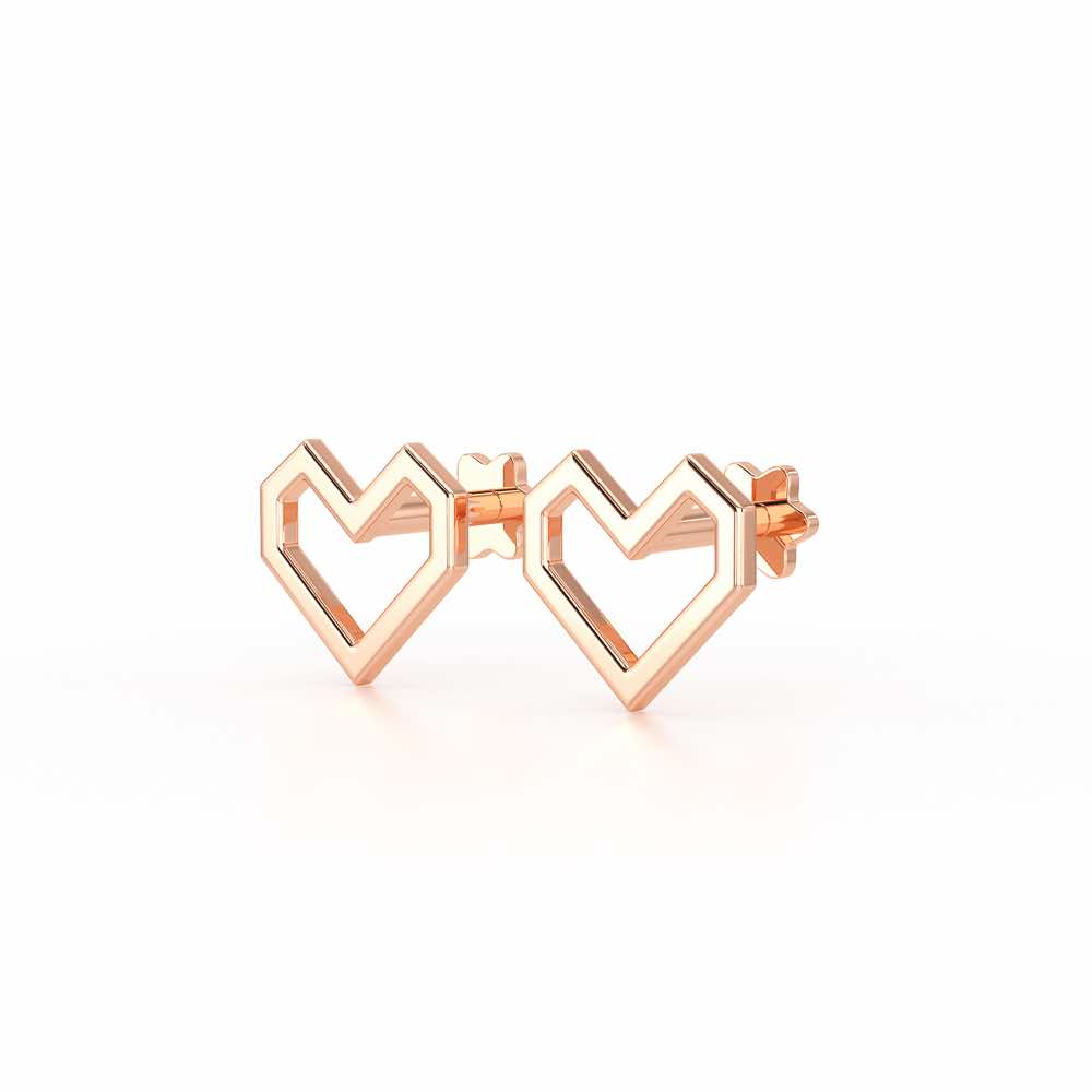 Lush Looplets Silver Earrings - Rose Gold - Image 3