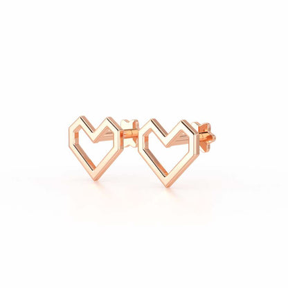 Lush Looplets Silver Earrings - Rose Gold - Image 3