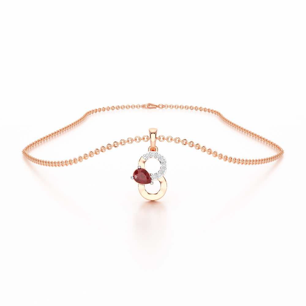 Golden Glimmer Silver Pendant - Rose Gold - Image 3