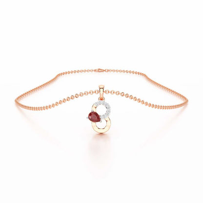 Golden Glimmer Silver Pendant - Rose Gold - Image 3