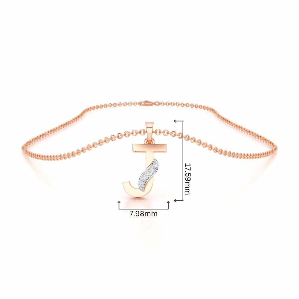 J-Spark Silver Pendant - Rose Gold - Image 4