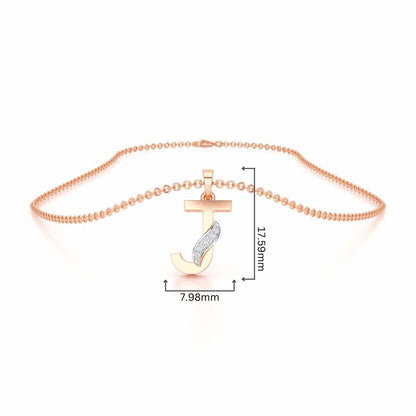 J-Spark Silver Pendant - Rose Gold - Image 4
