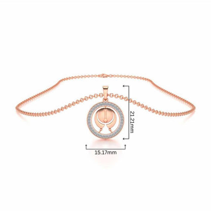 Ik Onkar Silver Pendant - Rose Gold - Image 4