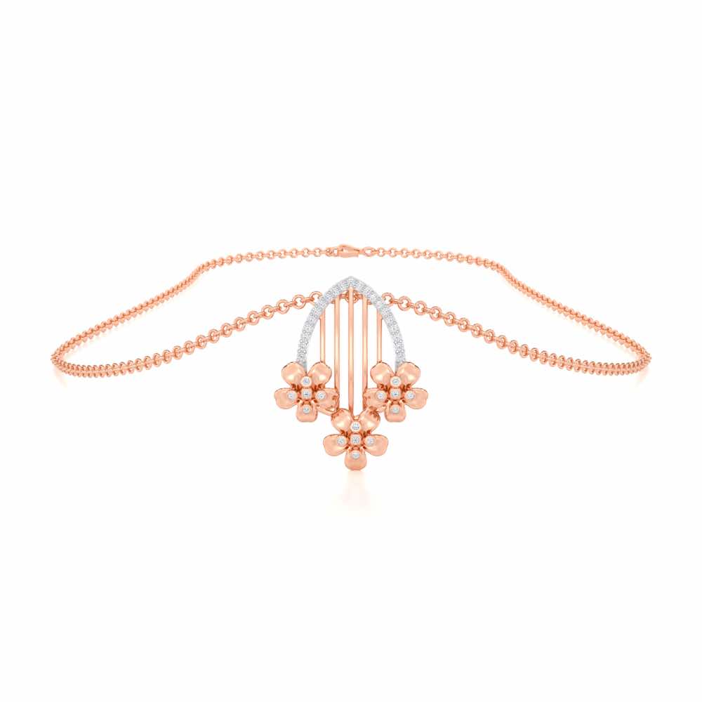 Zenith Strings Silver Pendant - Rose Gold - Image 3