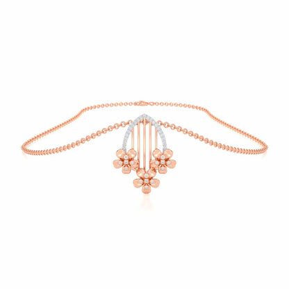 Zenith Strings Silver Pendant - Rose Gold - Image 3