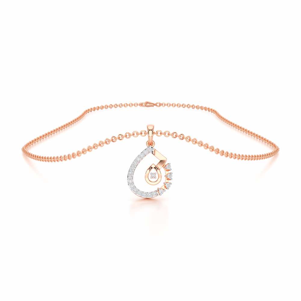 Soft Radiance Silver Pendant - Rose Gold - Image 3