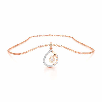 Soft Radiance Silver Pendant - Rose Gold - Image 3
