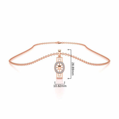 Princess Floral Silver Pendant - Rose Gold - Image 4