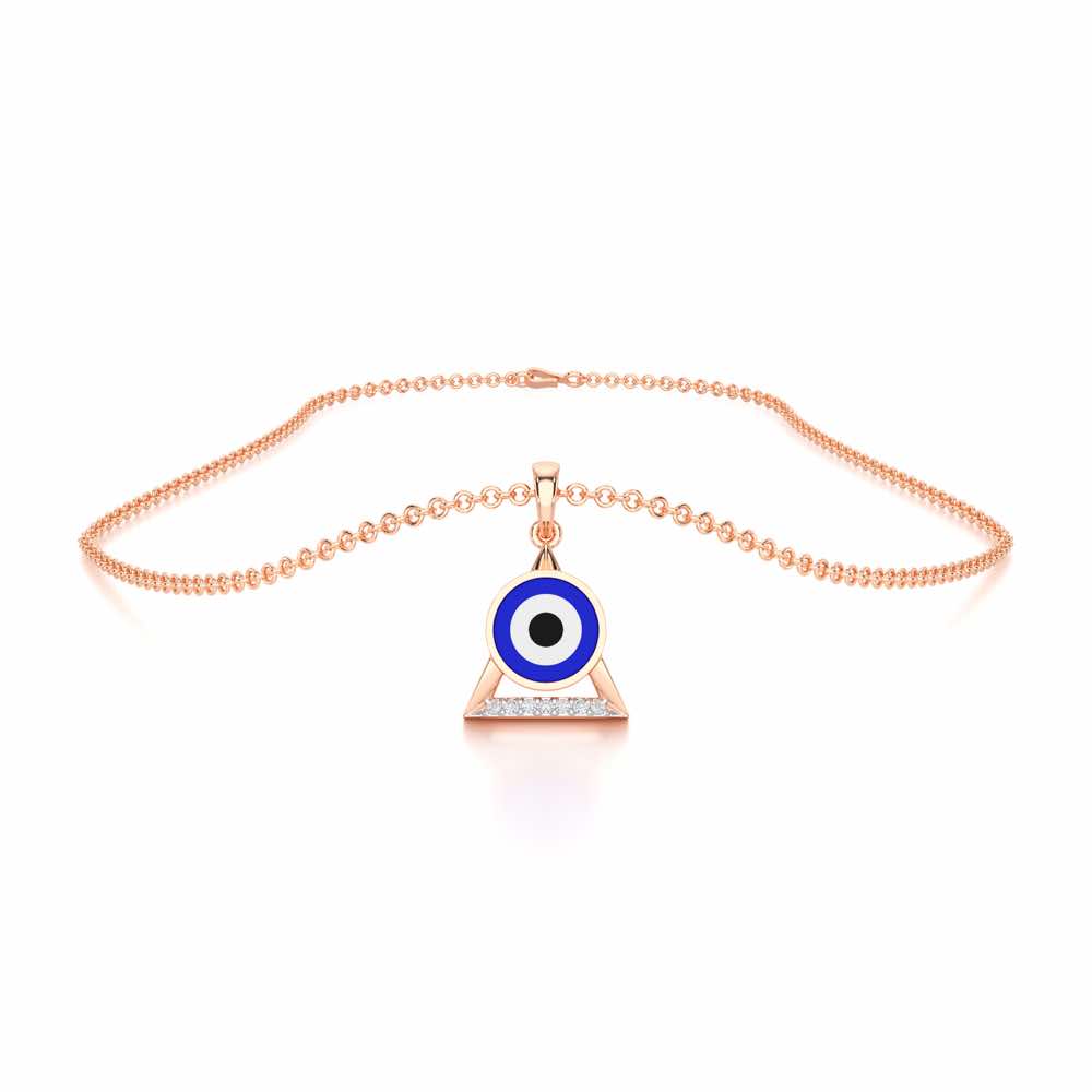Guardian Eye Silver Pendant - Rose Gold - Image 3