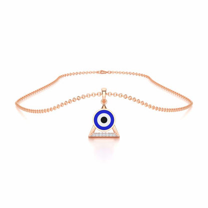 Guardian Eye Silver Pendant - Rose Gold - Image 3