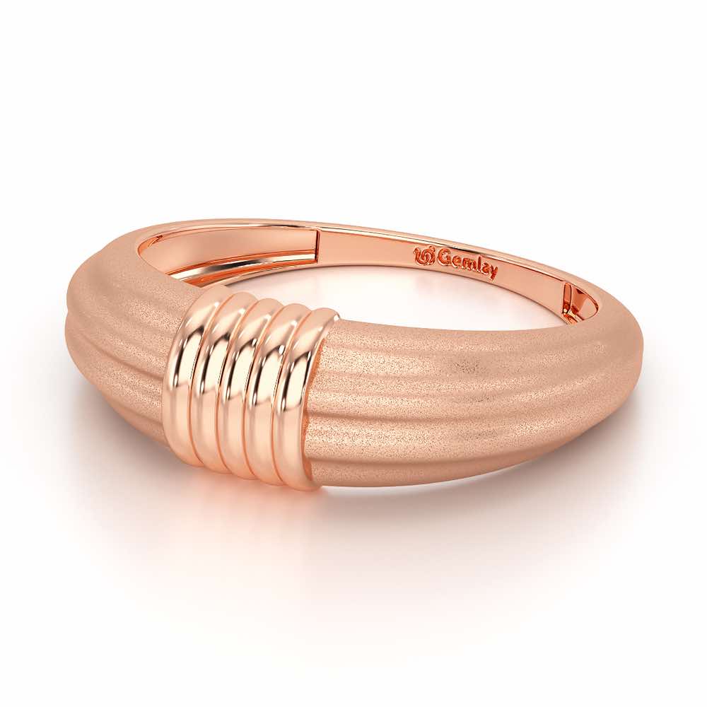 Jasmine Silver Ring - Rose Gold - Image 3
