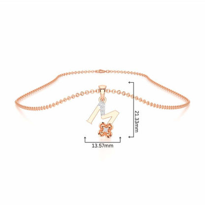 M-Glint Silver Pendant - Rose Gold - Image 4