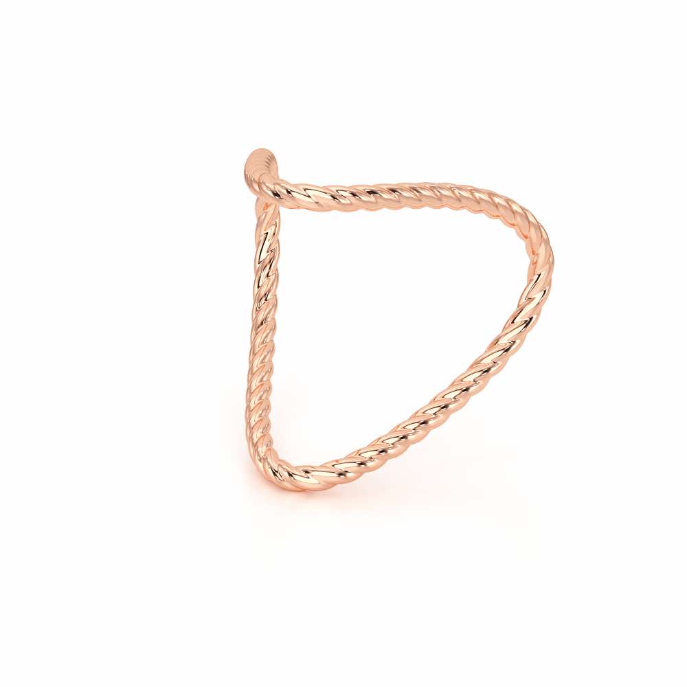 Esme Armlet Silver Ring - Rose Gold - Image 3
