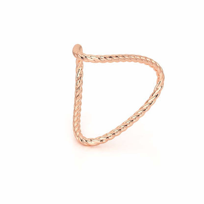 Esme Armlet Silver Ring - Rose Gold - Image 3
