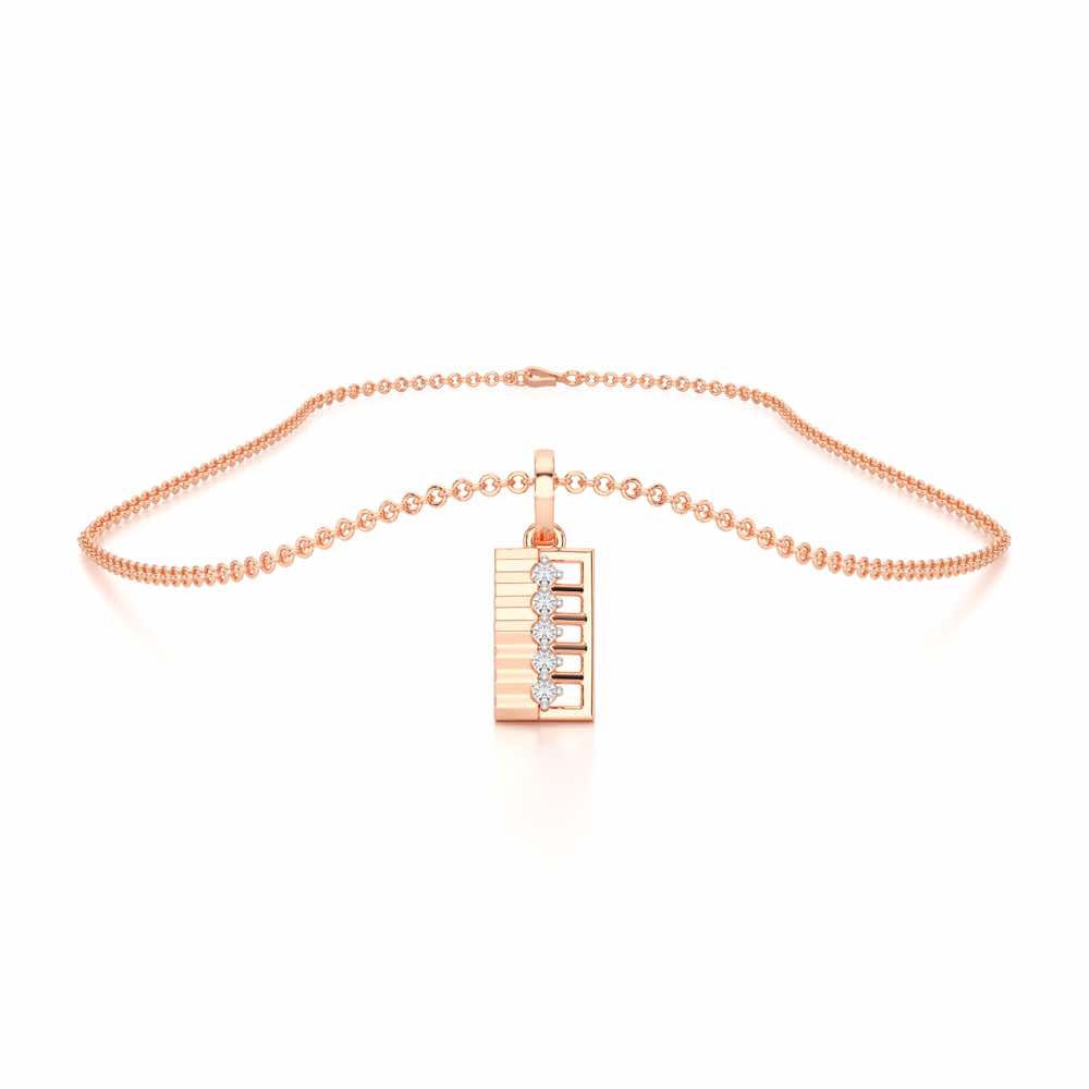 Gleam of Grace Silver Pendant - Rose Gold - Image 3