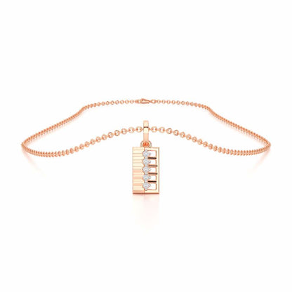 Gleam of Grace Silver Pendant - Rose Gold - Image 3