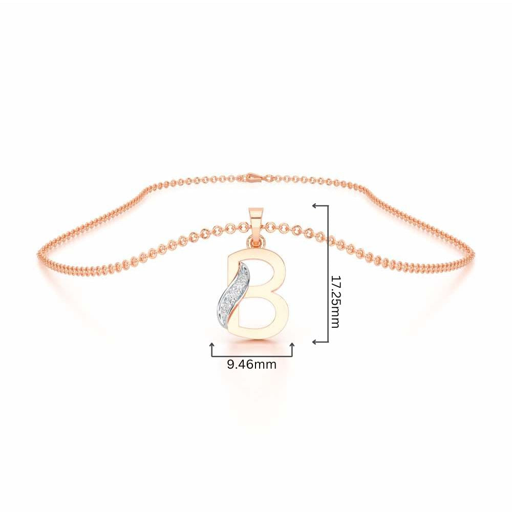 B-Spark Silver Pendant - Rose Gold - Image 4