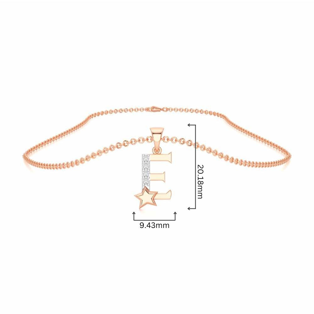 E-Glint Silver Pendant - Rose Gold - Image 4