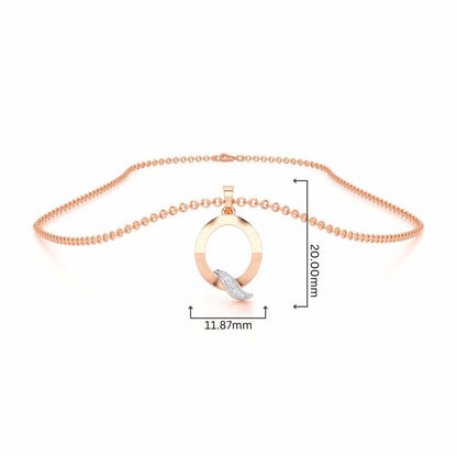 Q-Spark Silver Pendant - Rose Gold - Image 4