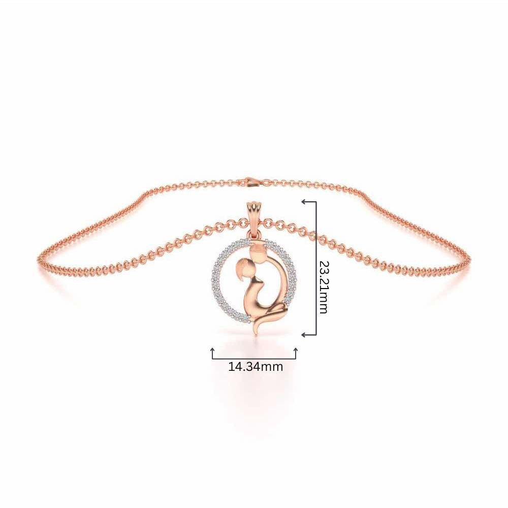 Out-Of-Love Silver Pendant - Rose Gold - Image 4
