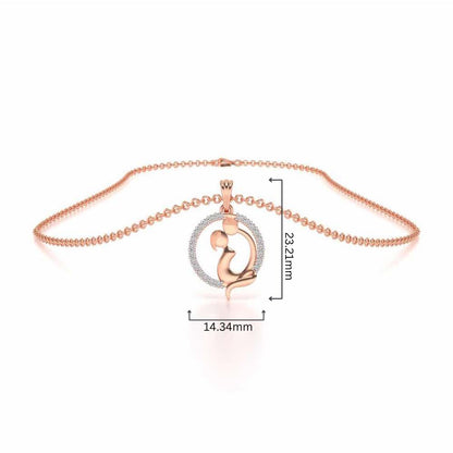 Out-Of-Love Silver Pendant - Rose Gold - Image 4
