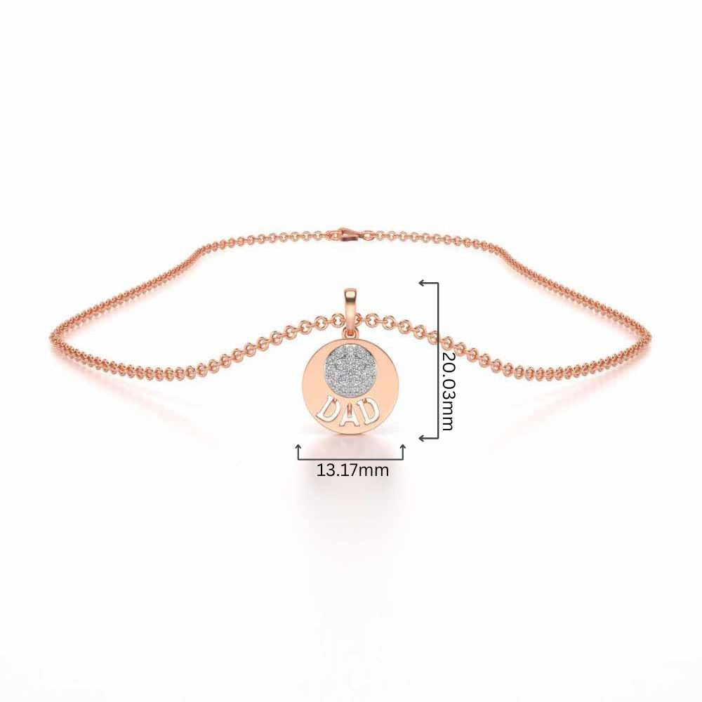 Dadcare Silver Pendant - Rose Gold - Image 4