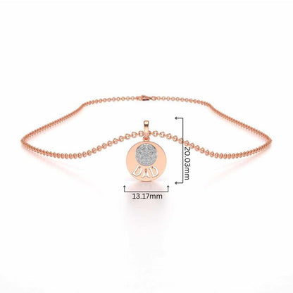 Dadcare Silver Pendant - Rose Gold - Image 4