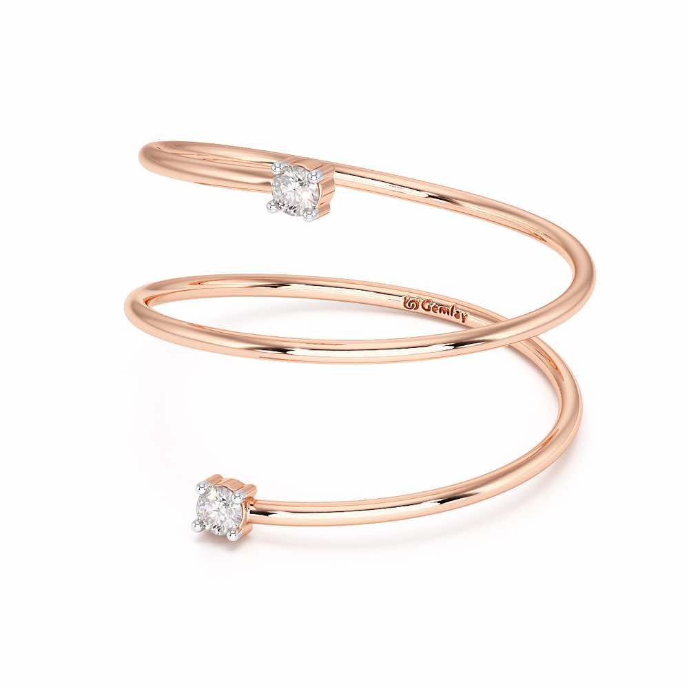 Twinkle Spring Silver Ring - Rose Gold - Image 3