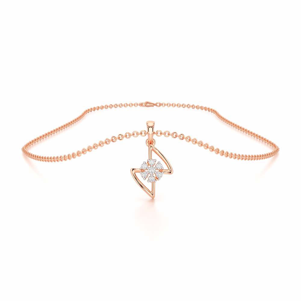 Eternal Sparkle Silver Pendant - Rose Gold - Image 3
