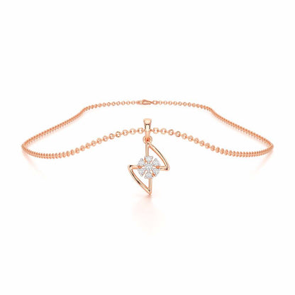 Eternal Sparkle Silver Pendant - Rose Gold - Image 3