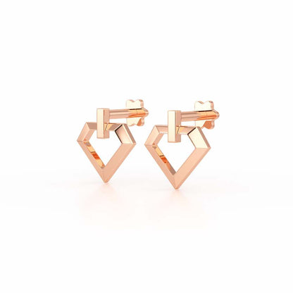 Silver Whispers Earrings - Rose Gold - Image 3