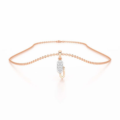 Moonbeam Glow Silver Pendant - Rose Gold - Image 3