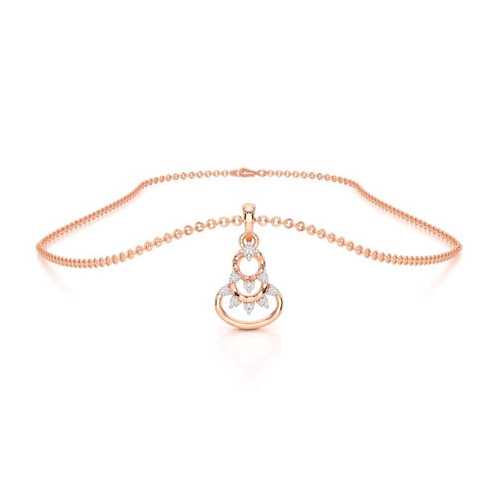 Whisper of Light Silver Pendant - Rose Gold - Image 3