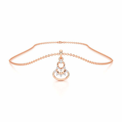 Whisper of Light Silver Pendant - Rose Gold - Image 3