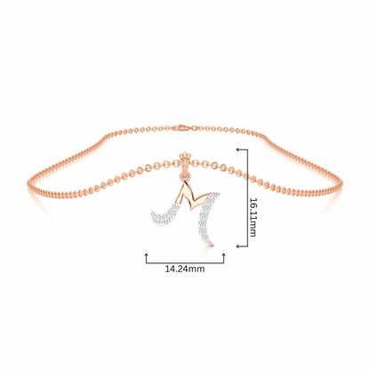 M-Luke Silver Pendant - Rose Gold - Image 4