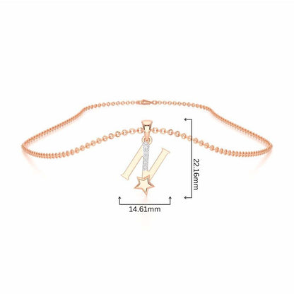 N-Glint Silver Pendant - Rose Gold - Image 4